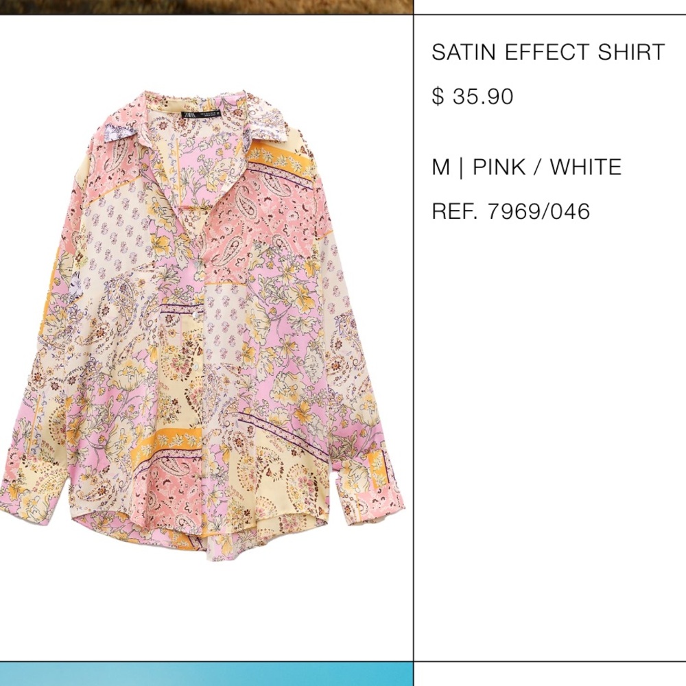 New Zara Satin Effect Bandana Top